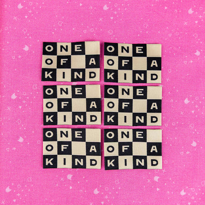 One of a Kind Checkerboard Large Garment Labels by Matchy Matchy