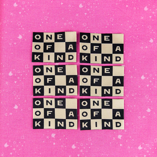 One of a Kind Checkerboard Large Garment Labels by Matchy Matchy