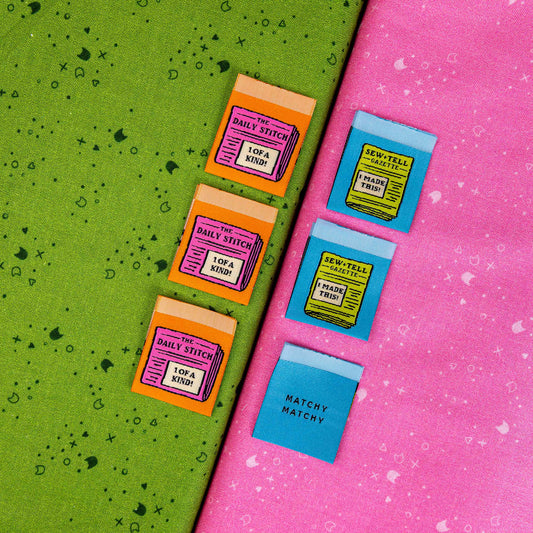 Newspaper Square Garment Labels by Matchy Matchy