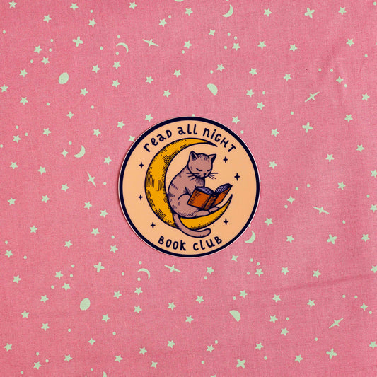 Read All Night Book Club - Sticker by Yarnival Stickers