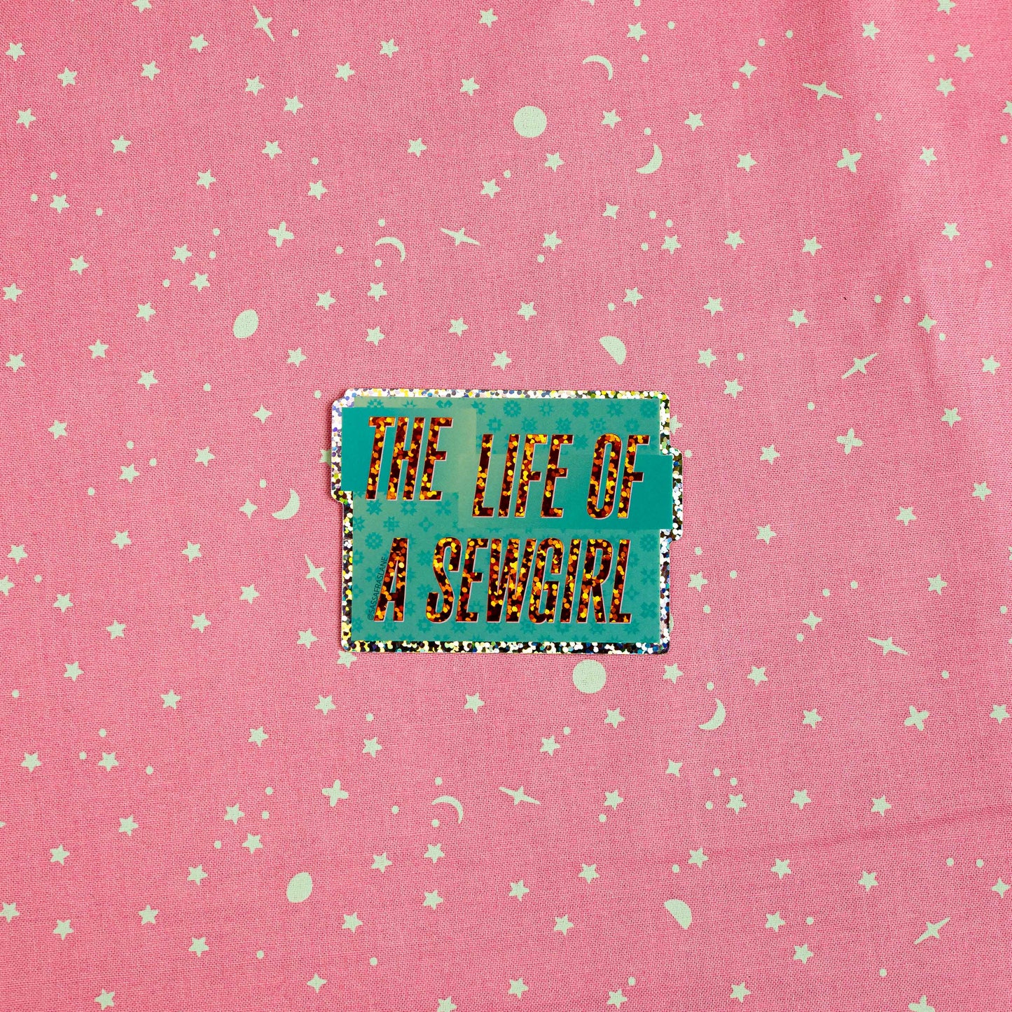 Life of a SEWGIRL Glitter Sticker by Sassafras Lane