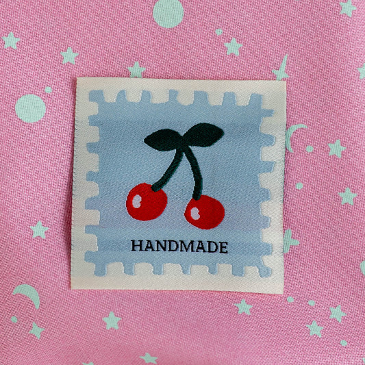 Cherry Blue Woven Labels by Minki Kim