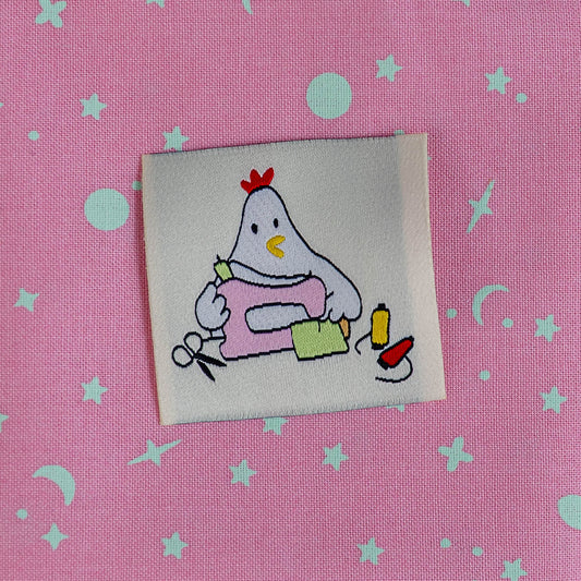 Sewing Chicken Woven Labels by Minki Kim