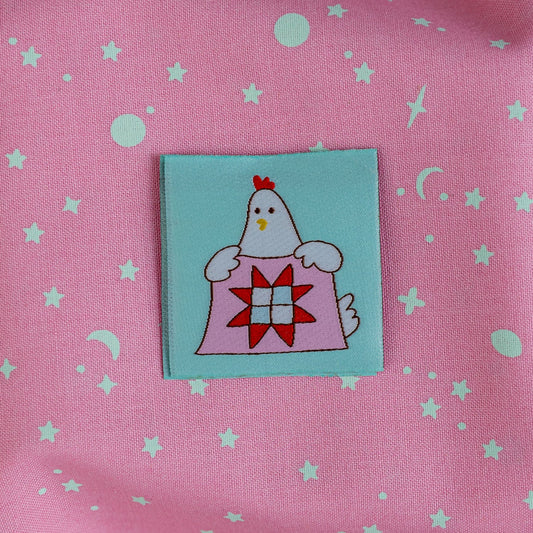 Quilty Hen Woven Labels by Minki Kim