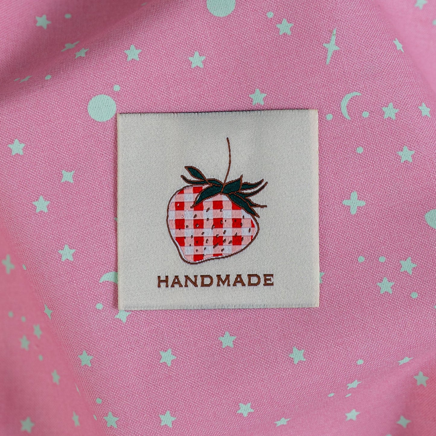 Check Strawberry Woven Labels by Minki Kim