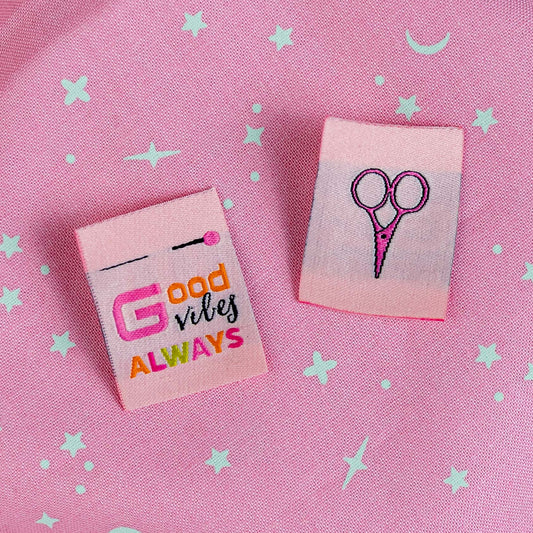 Good Vibes Woven Labels by Minki Kim