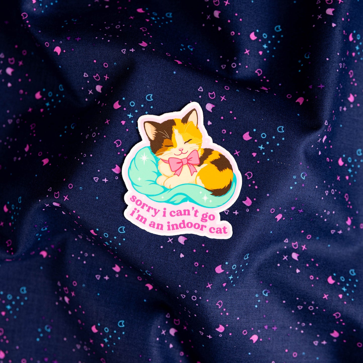 Sorry I Can't Go, I'm an Indoor Cat Sticker! by TheHissinKitten