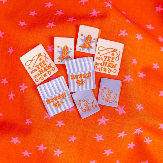 Yee Haw Pack Woven Labels by Cotton & Ochre