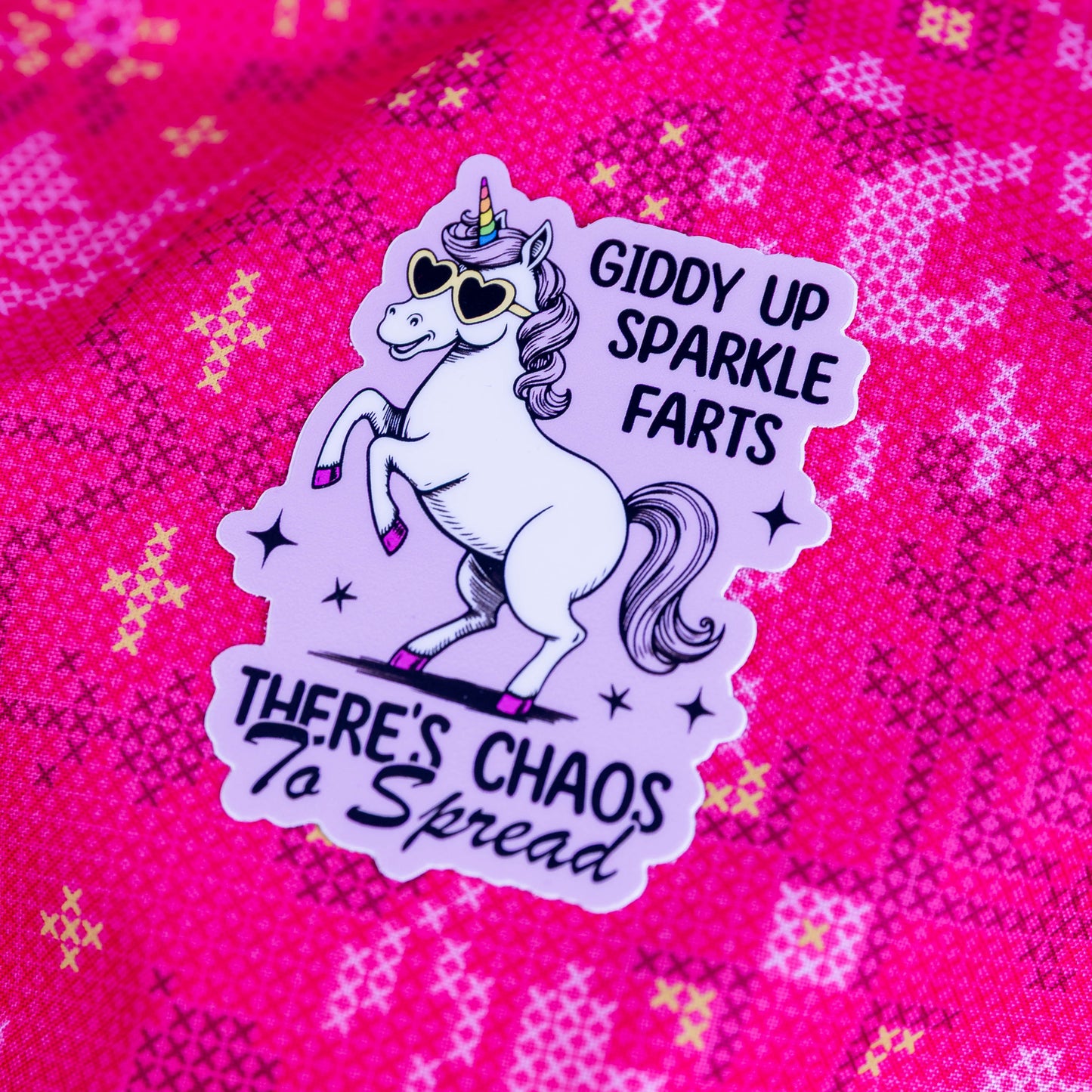 Giddy Up Sparkle Farts - Sticker by Yarnival Stickers