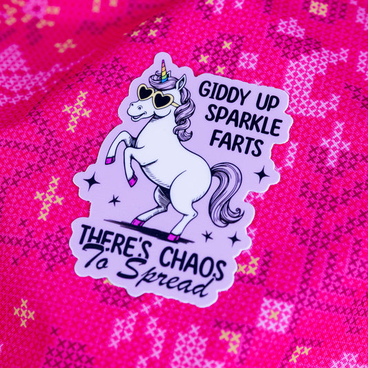 Giddy Up Sparkle Farts - Sticker by Yarnival Stickers