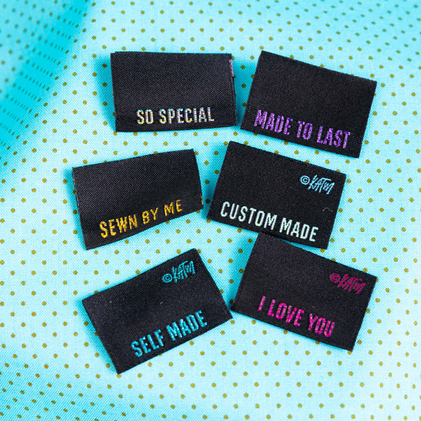 Metallic Side Seams (Black) | 6 Sew-in Labels by Kylie and the Machine