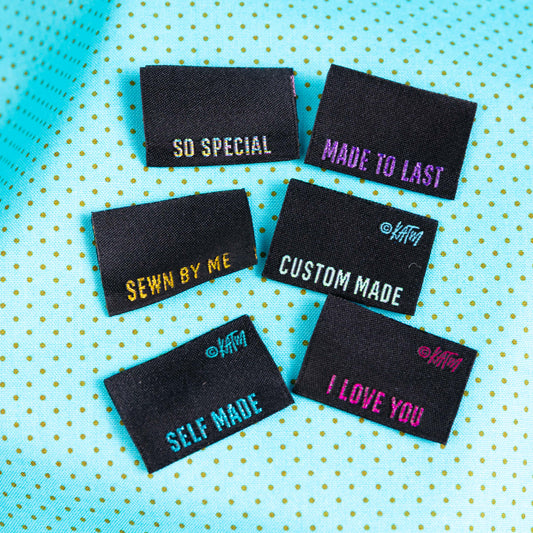 Metallic Side Seams (Black) | 6 Sew-in Labels by Kylie and the Machine