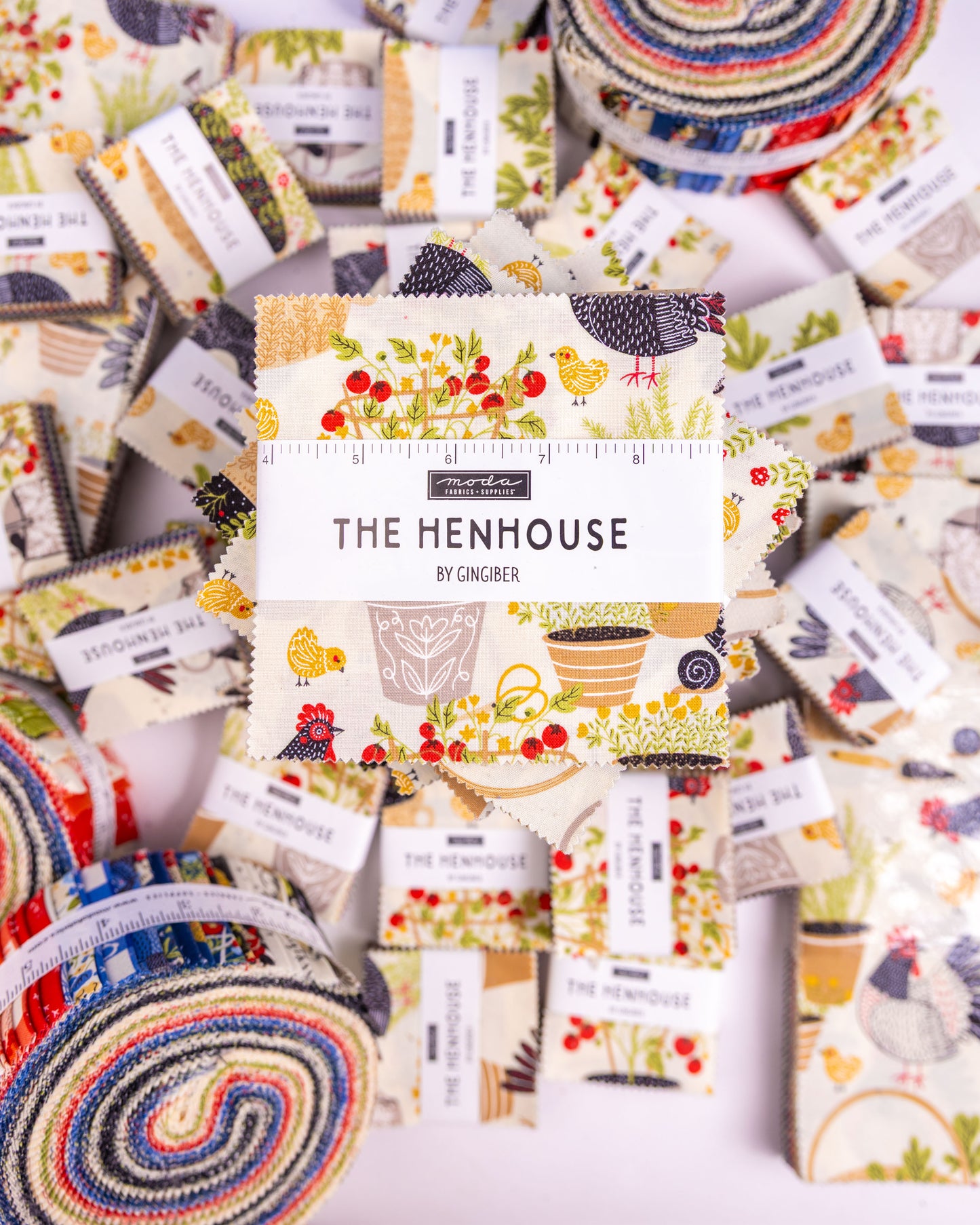 The Henhouse Charm Pack 48430PP Precut by Gingiber for Moda