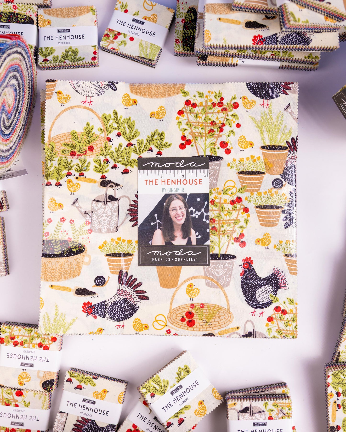 The Henhouse Layer Cake® 48430LC Precut by Gingiber for Moda