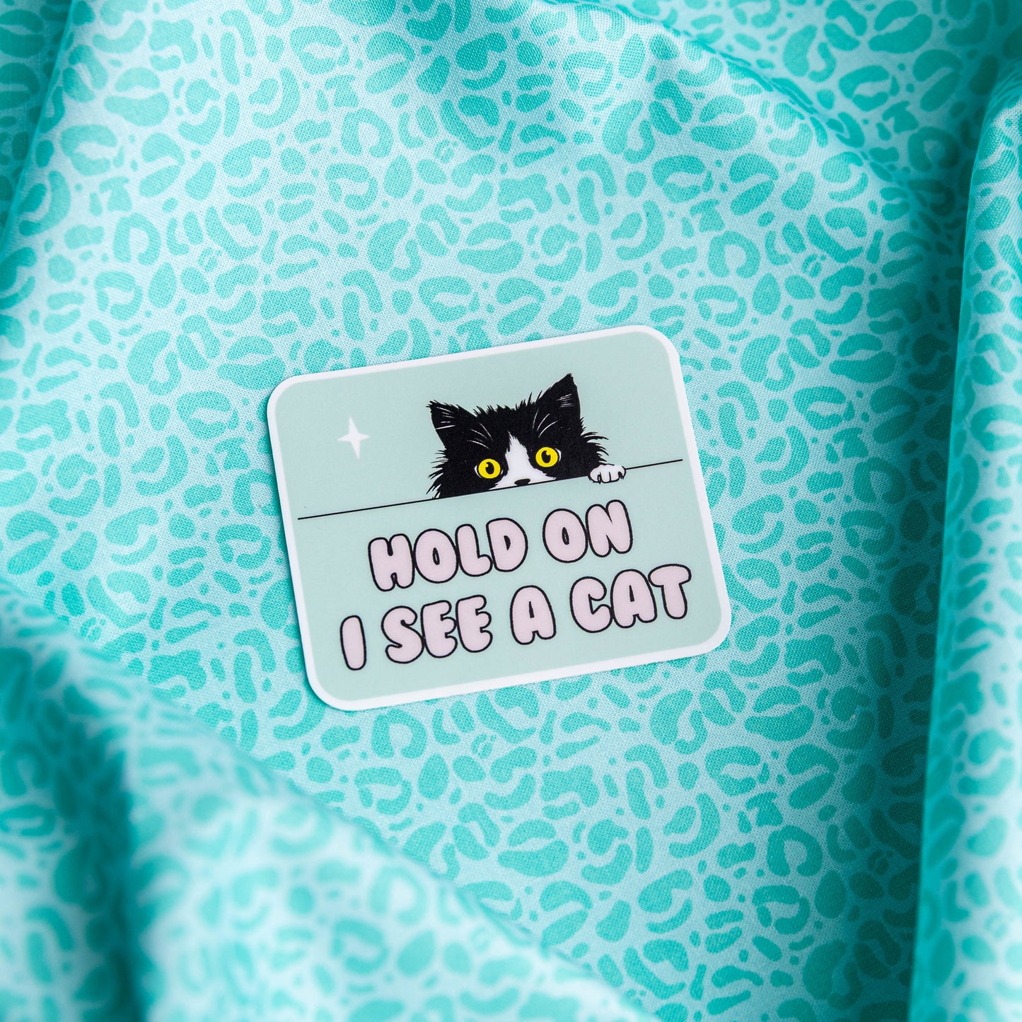 Hold On I See Cat - Sticker by Yarnival Stickers
