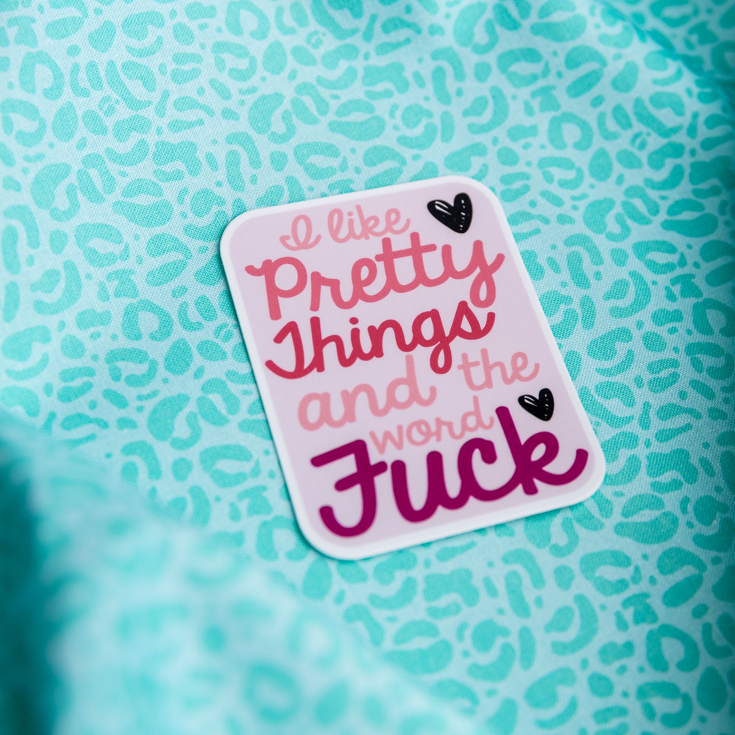 I Like Pretty Things and the Word Fuck - Sticker by Yarnival Stickers