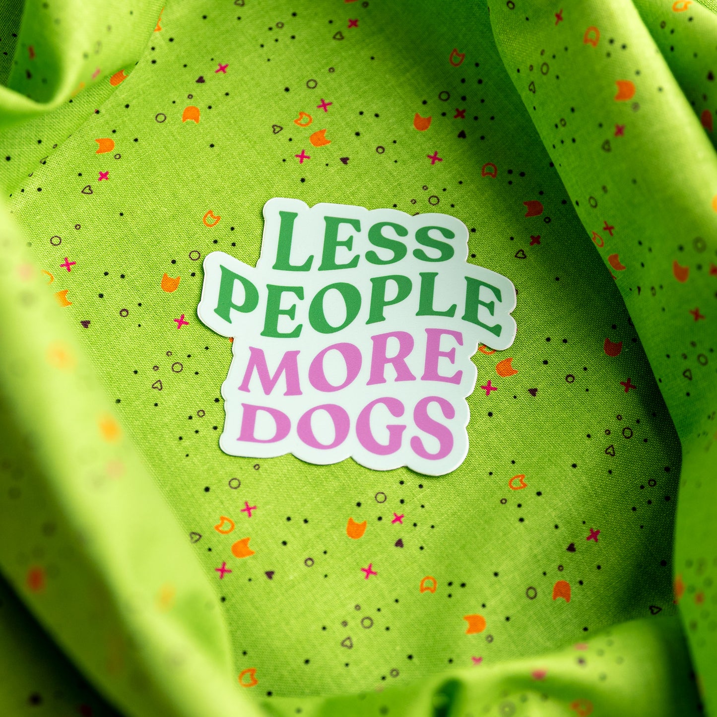 Less People More Dogs- Sticker by Yarnival Stickers