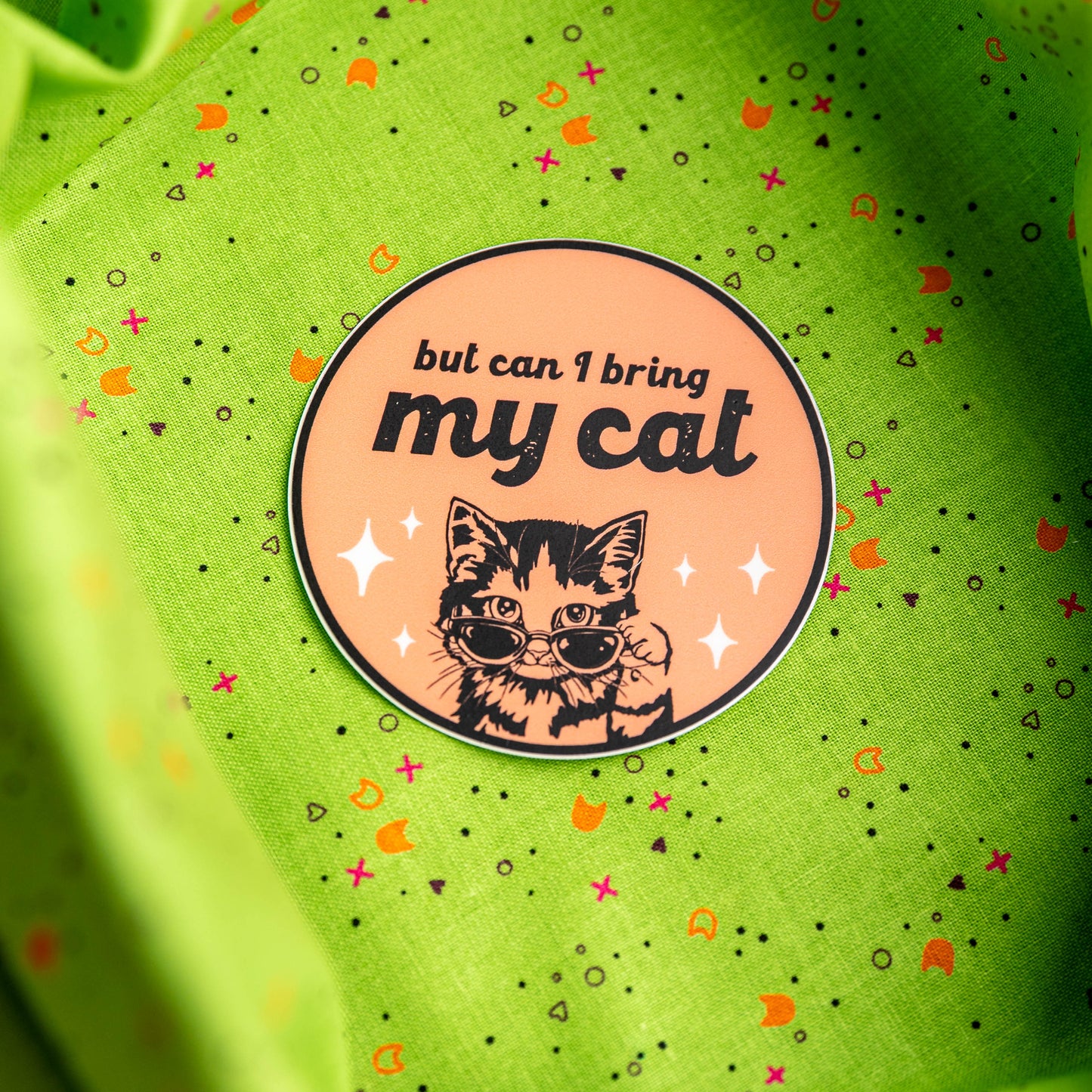 But Can I Bring My Cat - Sticker by Yarnival Stickers