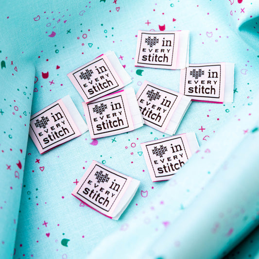 Pink In Every Stitch Woven Labels by Minki Kim