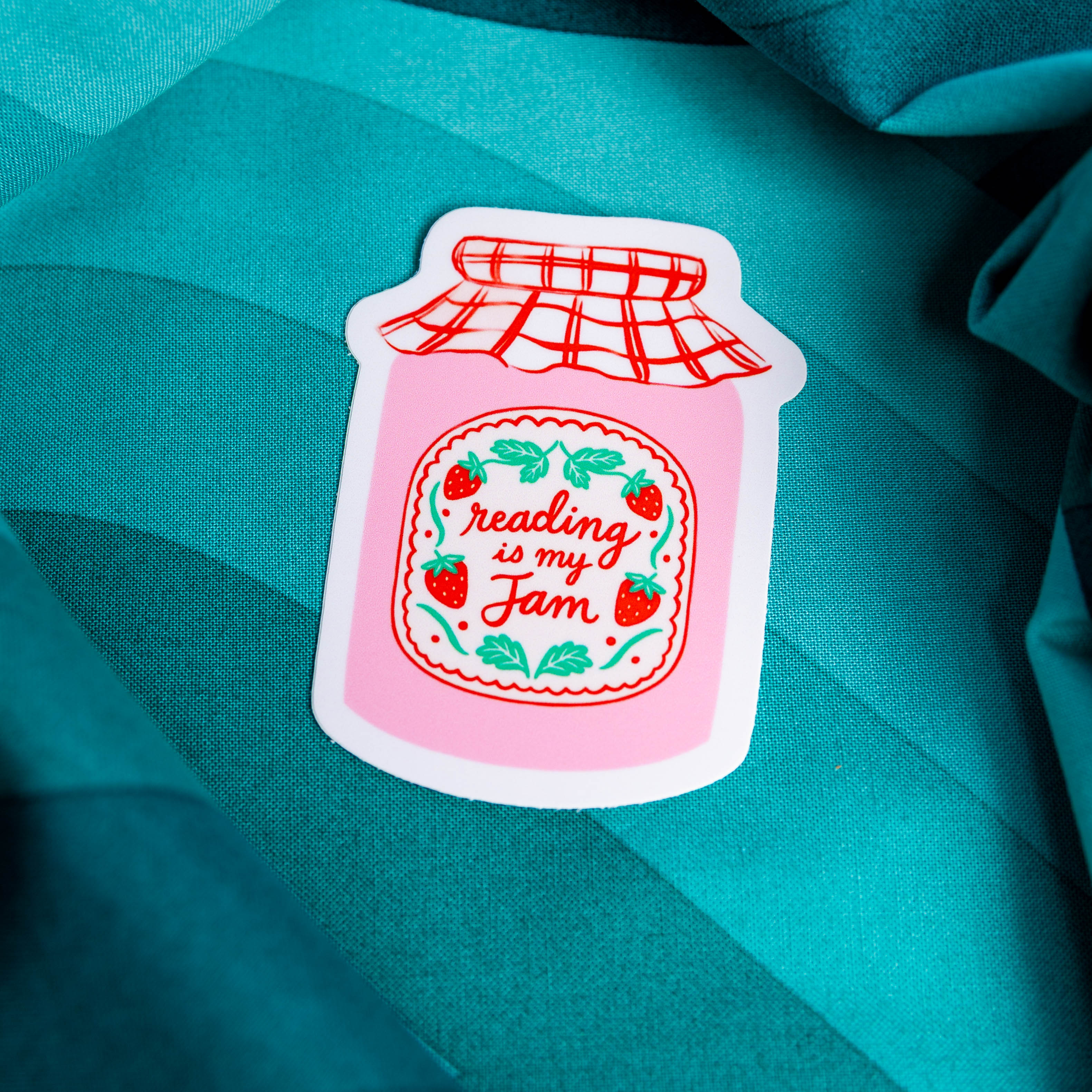 Reading is My Jam Sticker by Inviting Affairs – QuiltwithMissKate