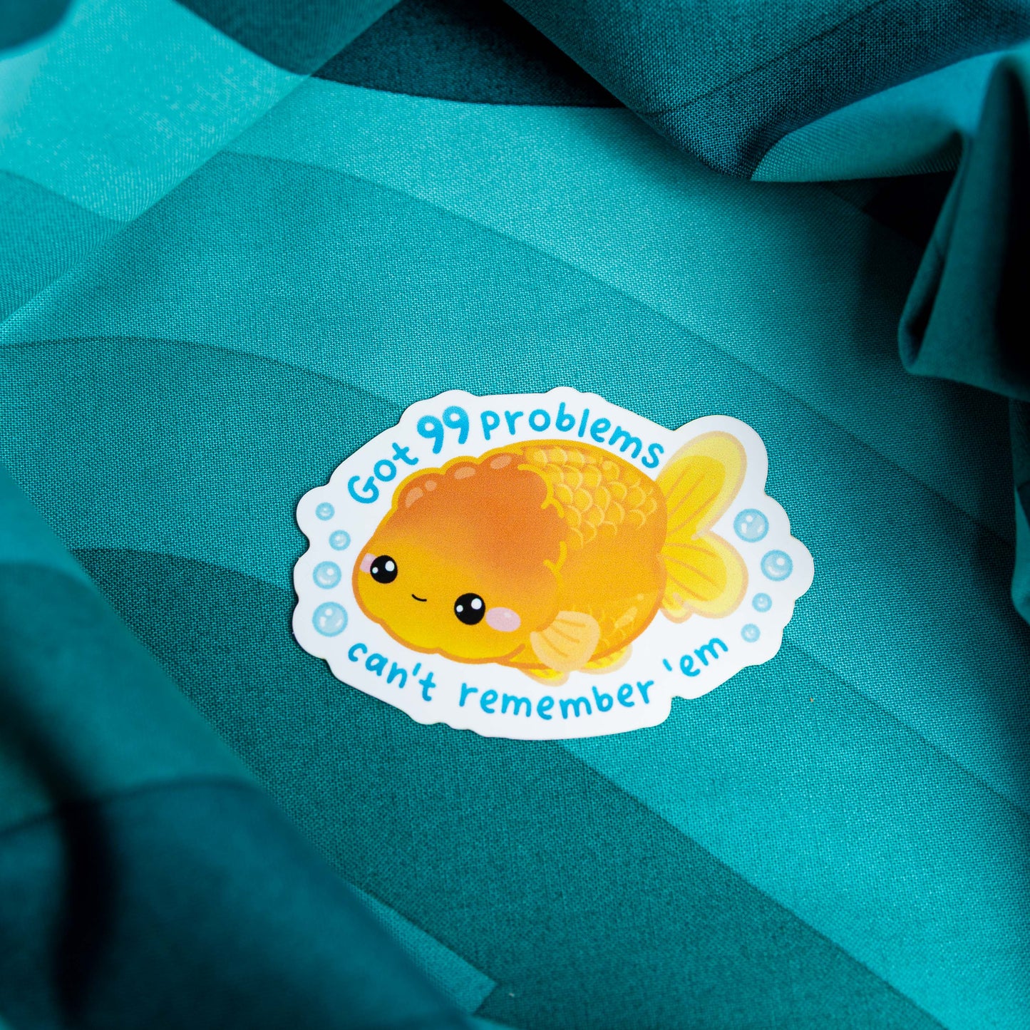 Got 99 Problems Fish Sticker by Muji Studio