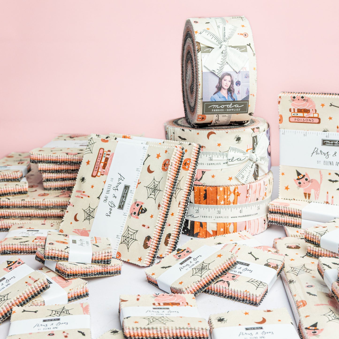 Purrs and Boos Jelly Roll by Elena Amo for Moda