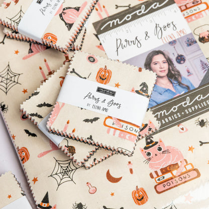Purrs and Boos MINI Charm Pack by Elena Amo for Moda