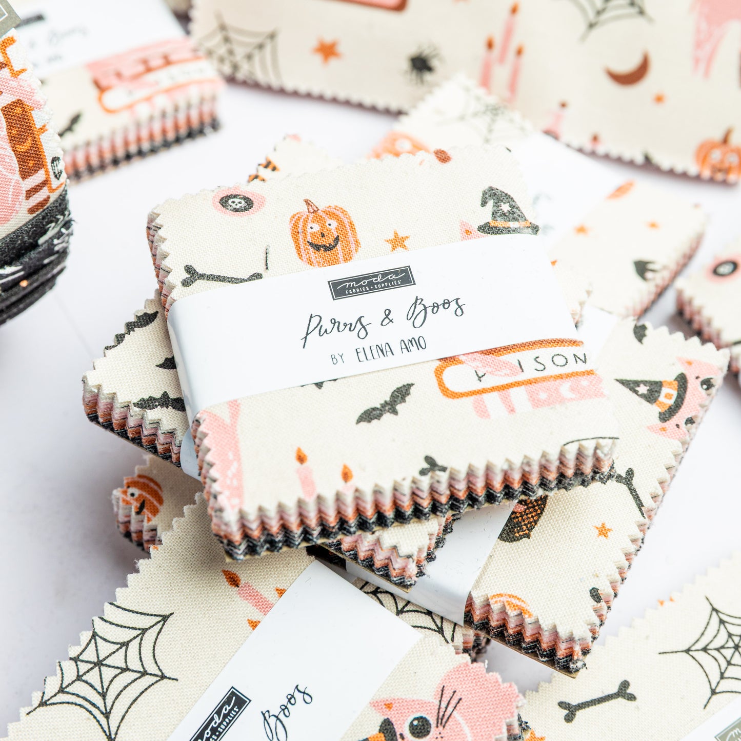 Purrs and Boos MINI Charm Pack by Elena Amo for Moda