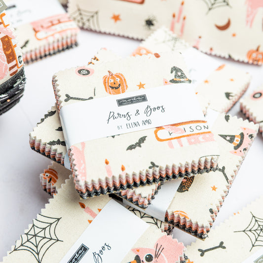 Purrs and Boos MINI Charm Pack by Elena Amo for Moda