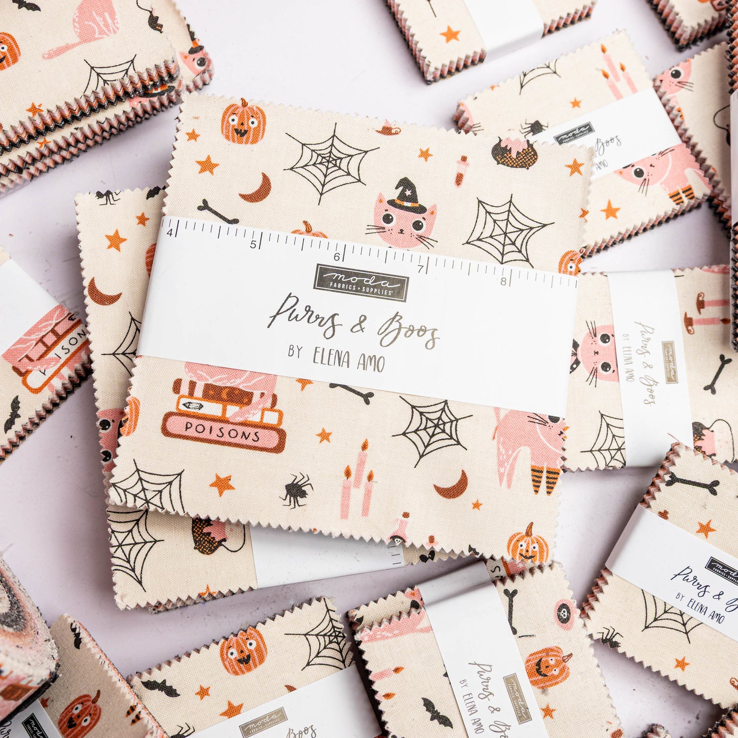 Purrs and Boos Charm Pack by Elena Amo for Moda