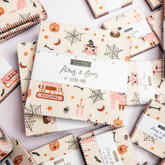 Purrs and Boos Charm Pack by Elena Amo for Moda