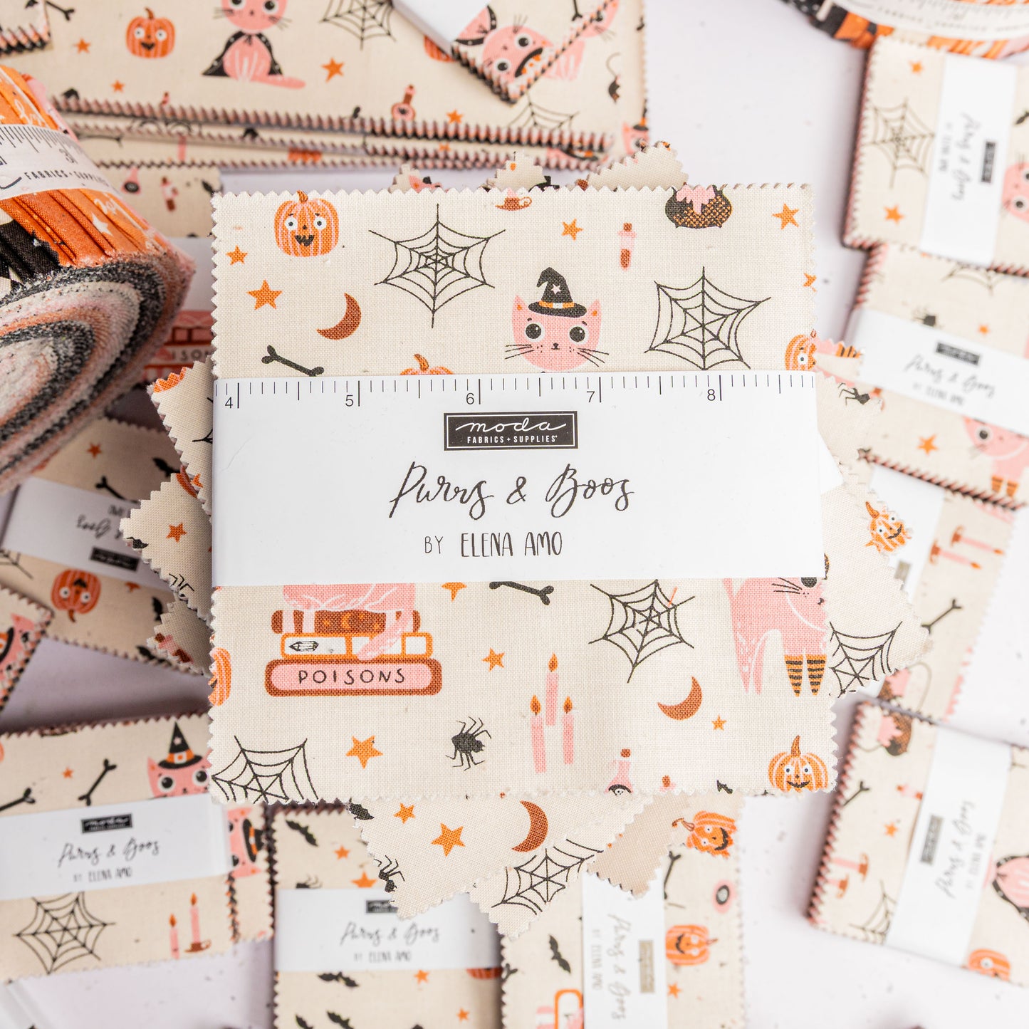 Purrs and Boos Charm Pack by Elena Amo for Moda