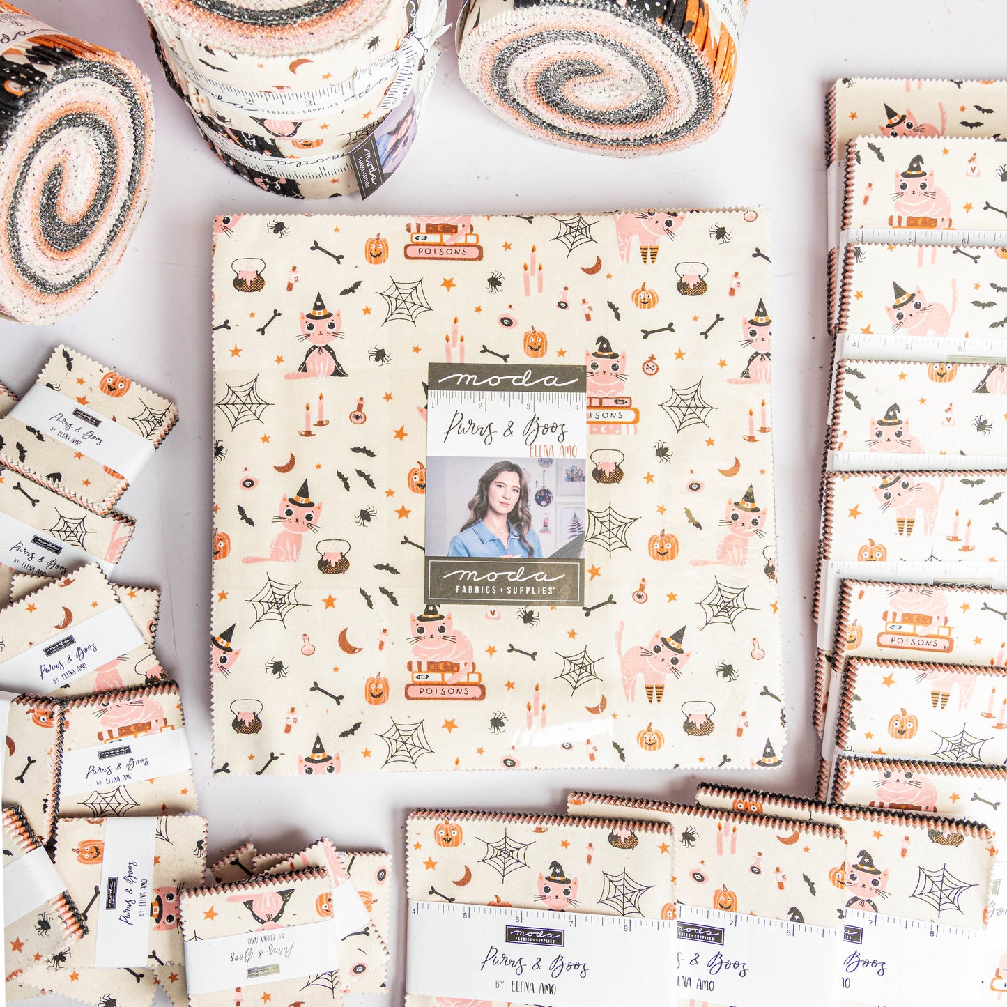 Purrs and Boos Layer Cake by Elena Amo for Moda