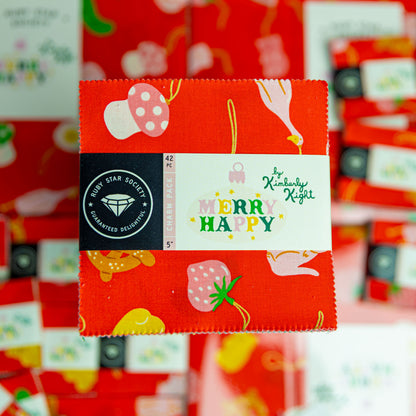 Merry Happy Charm Pack RS3097PP Precut by Kimberly Kight