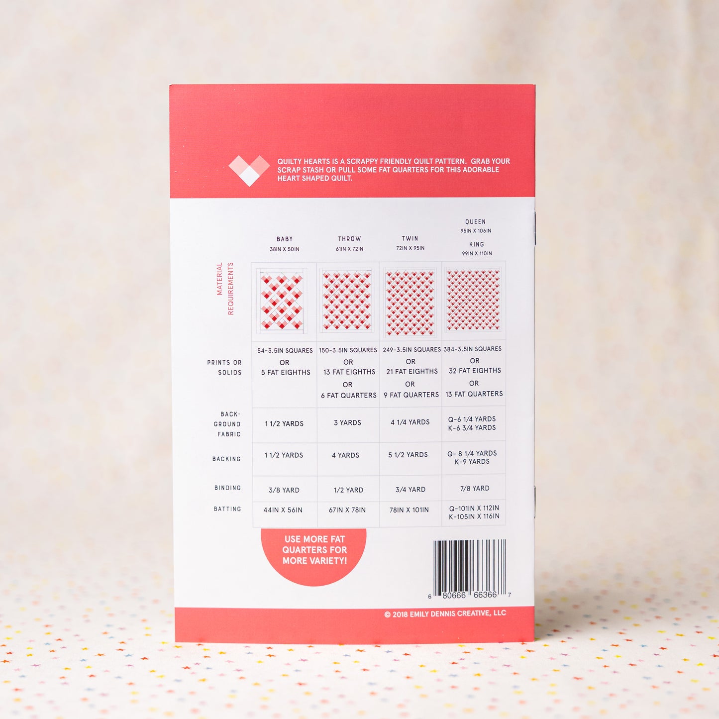 Quilty Hearts Paper Pattern by Quilty Love