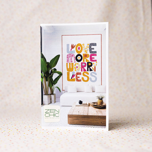 Love More Worry Less Paper Pattern by Zen Chic