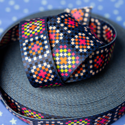 1.5" Granny Sq In Night Webbing by Alexia Abegg for Stitch Supply