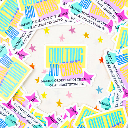 Quilting and Chaos Sticker - Sewing Box