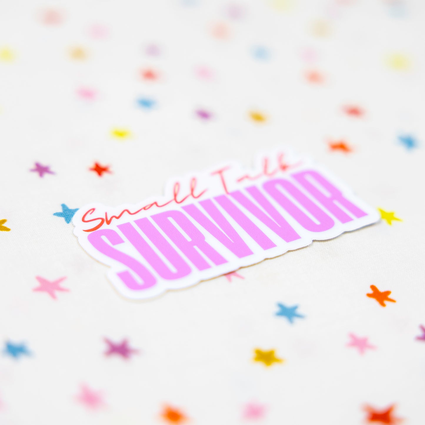 Small Talk Survivor Sticker by Sewing Box
