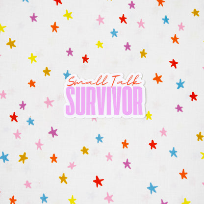 Small Talk Survivor Sticker by Sewing Box