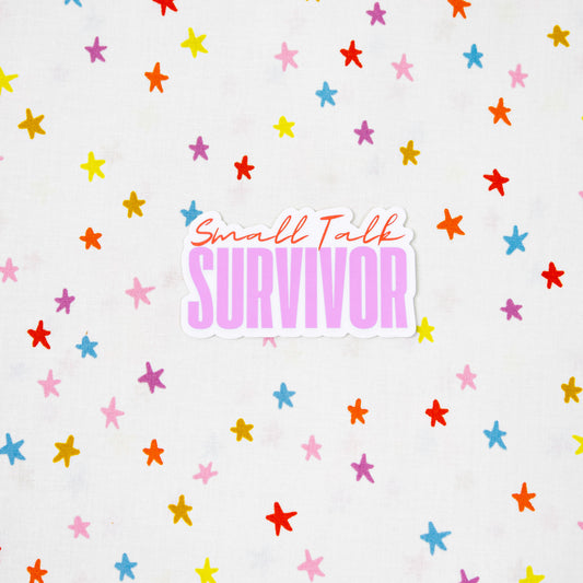 Small Talk Survivor Sticker by Sewing Box