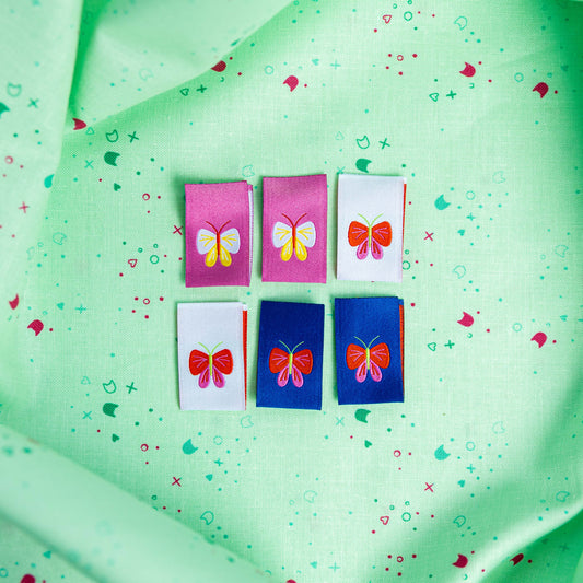 Butterflies Sew In Labels by Knot and Thread