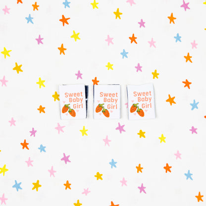 Sweet Baby Girl - Designer Woven Sewing Labels by Kati Cupcake