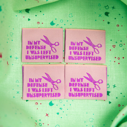 In My Defense I Was Left Unsurpervised  Sewing Labels by Kati Cupcake