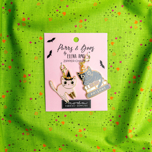 Purrs and Boos 2pc Zipper Charms by Elena Amo