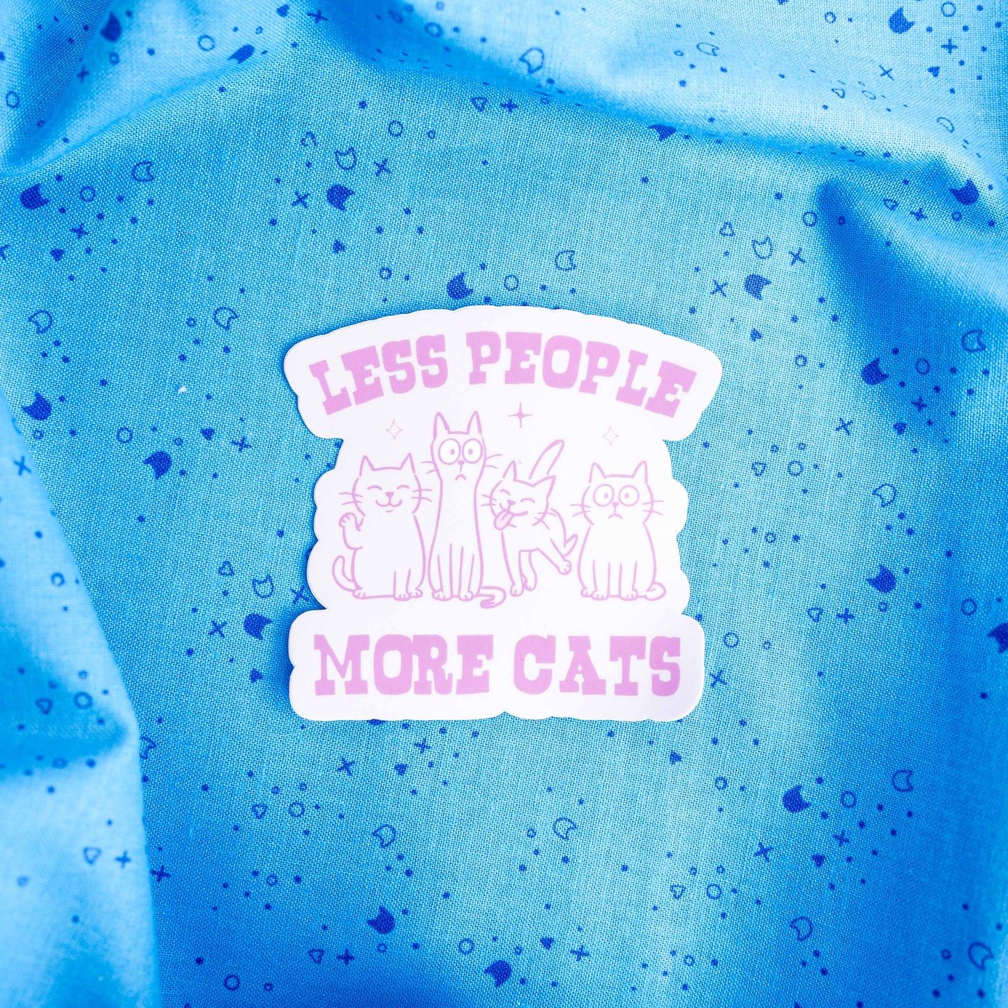 Less People More Cats- Sticker by Yarnival Stickers