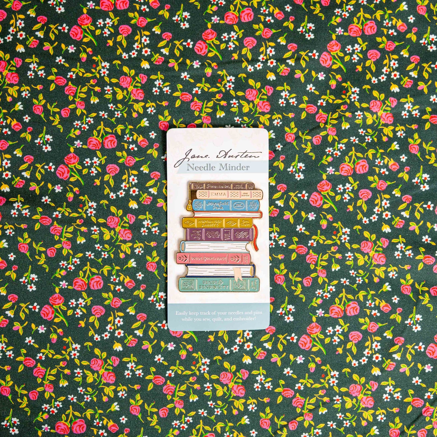 Jane Austen Stacked Books Needle Minder