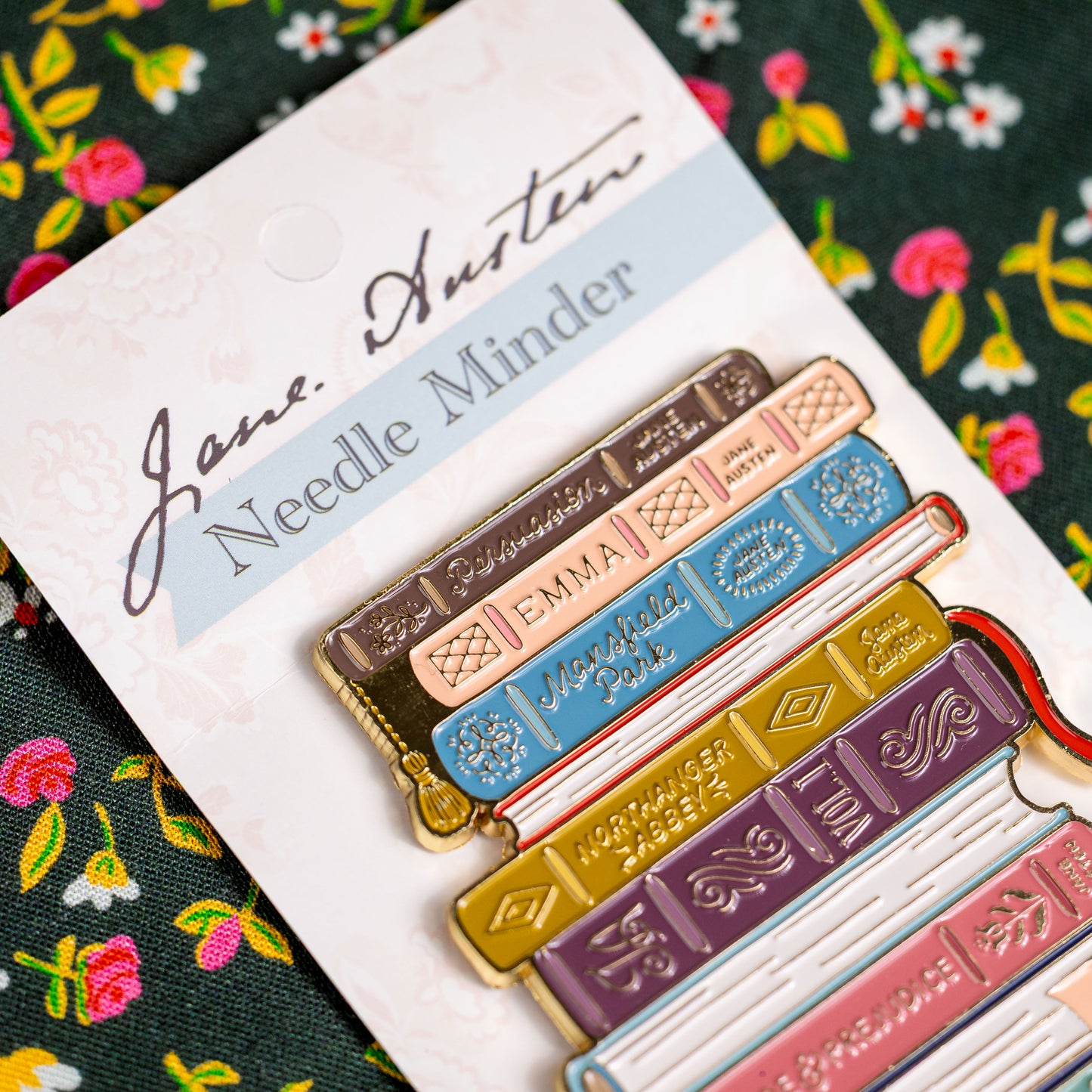 Jane Austen Stacked Books Needle Minder