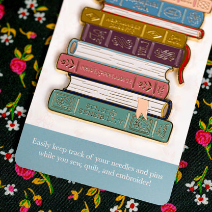 Jane Austen Stacked Books Needle Minder