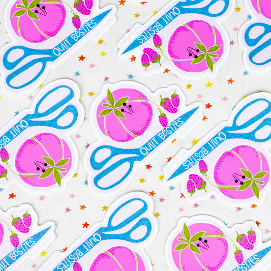 Quilt Besties Sticker by Kati Cupcake